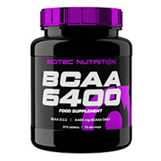 BCAA 6400 125 ou 375 comprimés Scitec Nutrition